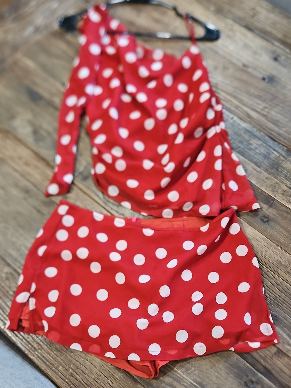 Red Polka Dot Women's Skirt - Classic Retro Style